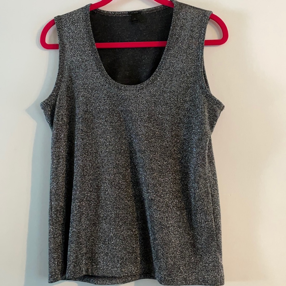 Silver black glitter J.Crew tank top